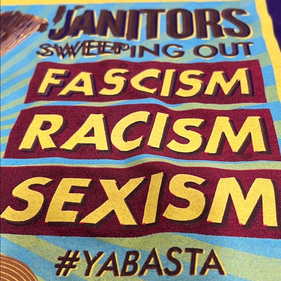 Chicano style Purple Graphic T-Shirt with Activist Print NWOT - Picture 3 of 9